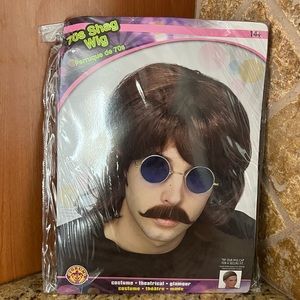 Rubie's mens Characters 70's Shag Brown Wig, New never opened or used.